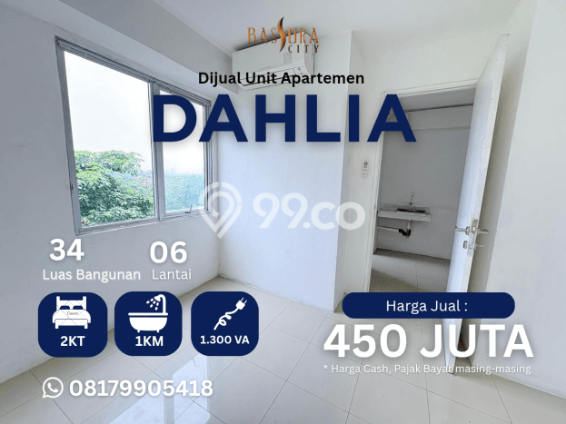 Apartemen di Jatinegara, Jakarta Timur, 2 KT, Luas 34m2m² Apartemen di Jatinegara, Jakarta Timur, 2 KT, Luas 34m2m²
