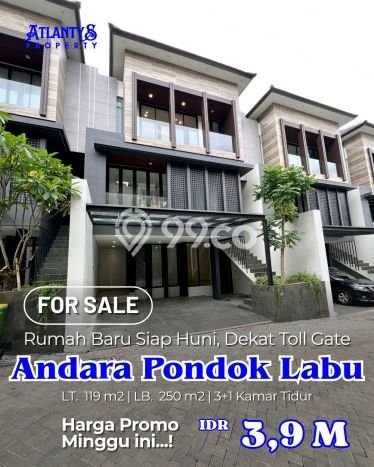 For Sale! Premium House LT 119m2 Desain Elegan di Pondok Labu For Sale! Premium House LT 119m2 Desain Elegan di Pondok Labu