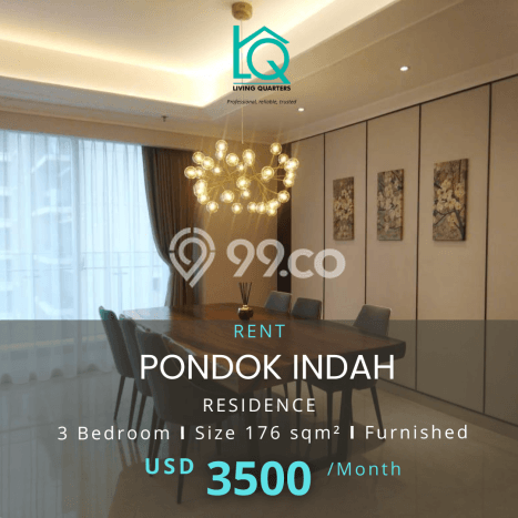 Sewa Apartemen Ekonomis 3 BR di Pondok Indah Jakarta Selatan Sewa Apartemen Ekonomis 3 BR di Pondok Indah Jakarta Selatan