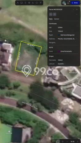 Tanah Dijual di Badung Seluas 706m2 Strategis Tanah Dijual di Badung Seluas 706m2 Strategis