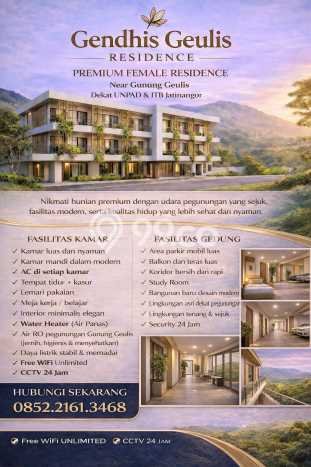 Sewa Kost Lokasi Bagus di Jatinangor, Sumedang Full Furnished Sewa Kost Lokasi Bagus di Jatinangor, Sumedang Full Furnished