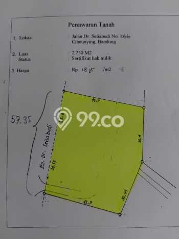Tanah Dijual di Bandung Seluas 2750m2 Strategis Tanah Dijual di Bandung Seluas 2750m2 Strategis