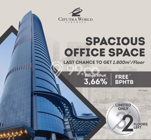 Kantor Paling Dicari LB 1800m2 Dijual di Dukuh Pakis Kantor Paling Dicari LB 1800m2 Dijual di Dukuh Pakis