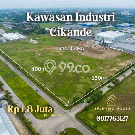 Lahan Strategis di Cikande Dijual dengan Luas 100000m2 Lahan Strategis di Cikande Dijual dengan Luas 100000m2