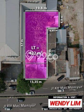 Tanah Dijual di Jakarta Pusat Seluas 422m2 Strategis Tanah Dijual di Jakarta Pusat Seluas 422m2 Strategis