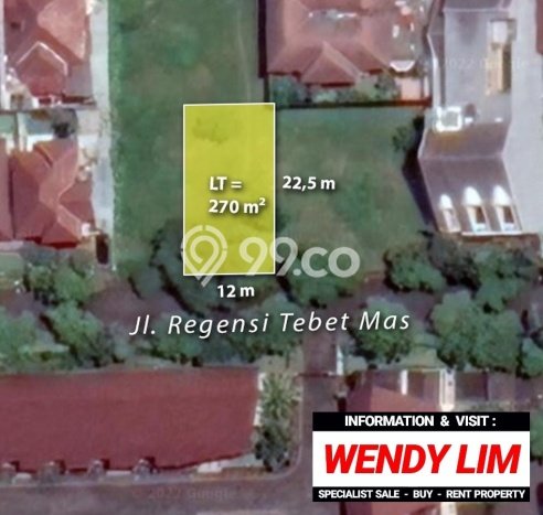 Lahan untuk Dijual di Tebet Jakarta Selatan Luas 270m2 Lahan untuk Dijual di Tebet Jakarta Selatan Luas 270m2