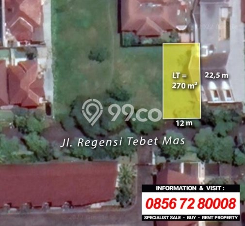 Lahan untuk Dijual di Tebet Jakarta Selatan Luas 270m2 Lahan untuk Dijual di Tebet Jakarta Selatan Luas 270m2