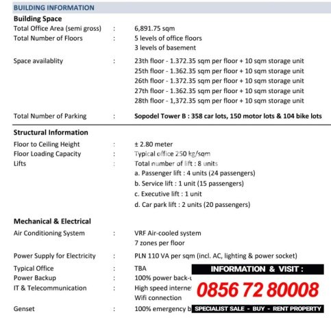 Unit Kantor Dijual di Jakarta Selatan LT 6841m2 & LB 6841m2 Unit Kantor Dijual di Jakarta Selatan LT 6841m2 & LB 6841m2
