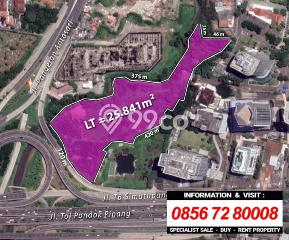 Tanah di TB Simatupang, Jakarta Selatan Luas 25841m2 Dijual Segera Tanah di TB Simatupang, Jakarta Selatan Luas 25841m2 Dijual Segera