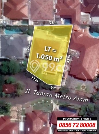 For Sale! Luxury House LT 1050m2 Desain Elegan di Pondok Indah For Sale! Luxury House LT 1050m2 Desain Elegan di Pondok Indah