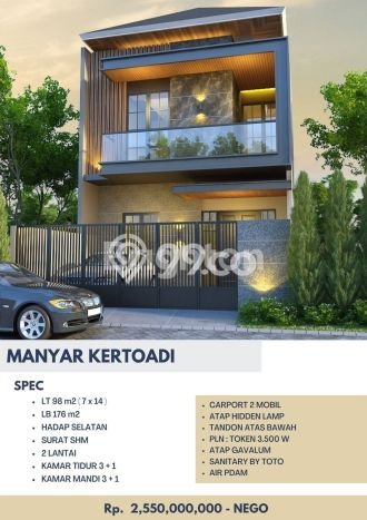 Rumah Elit Modern Tanpa Renovasi di Manyar Surabaya Rumah Elit Modern Tanpa Renovasi di Manyar Surabaya