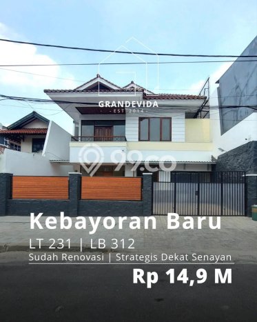 Rumah Eksklusif Siap Huni LT 231m2 di Kebayoran Baru, Jakarta Selatan Rumah Eksklusif Siap Huni LT 231m2 di Kebayoran Baru, Jakarta Selatan