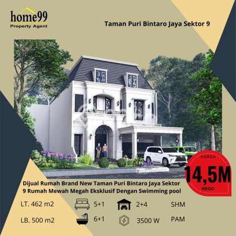 Ready to Use! Premium House LT 462m2 Desain Modern di Bintaro Ready to Use! Premium House LT 462m2 Desain Modern di Bintaro