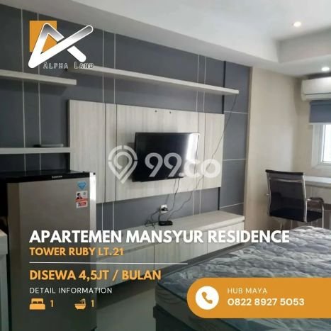 Apartemen Siap Huni 1 Kamar dengan Harga Terjangkau di Area Medan Sunggal, Medan Apartemen Siap Huni 1 Kamar dengan Harga Terjangkau di Area Medan Sunggal, Medan