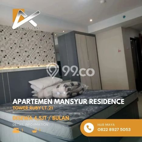 Apartemen Siap Huni 1 Kamar dengan Harga Terjangkau di Area Medan Sunggal, Medan Apartemen Siap Huni 1 Kamar dengan Harga Terjangkau di Area Medan Sunggal, Medan
