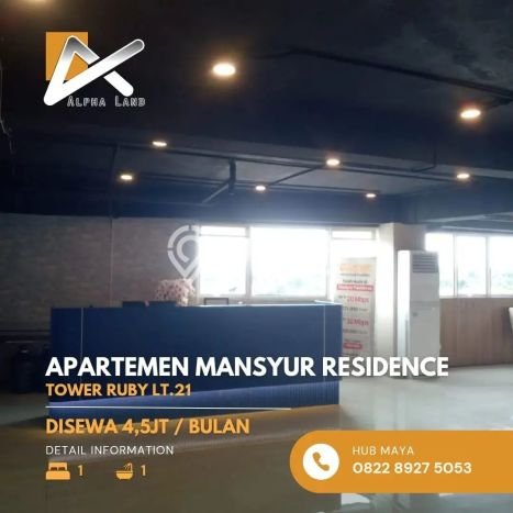 Apartemen Siap Huni 1 Kamar dengan Harga Terjangkau di Area Medan Sunggal, Medan Apartemen Siap Huni 1 Kamar dengan Harga Terjangkau di Area Medan Sunggal, Medan