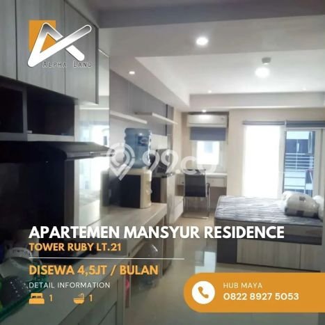 Apartemen Siap Huni 1 Kamar dengan Harga Terjangkau di Area Medan Sunggal, Medan Apartemen Siap Huni 1 Kamar dengan Harga Terjangkau di Area Medan Sunggal, Medan