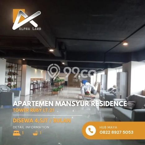 Apartemen Siap Huni 1 Kamar dengan Harga Terjangkau di Area Medan Sunggal, Medan Apartemen Siap Huni 1 Kamar dengan Harga Terjangkau di Area Medan Sunggal, Medan