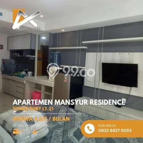 Apartemen Siap Huni 1 Kamar dengan Harga Terjangkau di Area Medan Sunggal, Medan Apartemen Siap Huni 1 Kamar dengan Harga Terjangkau di Area Medan Sunggal, Medan