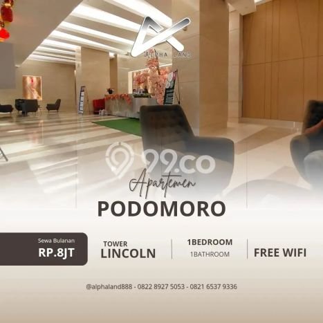 Apartemen Disewakan Terjangkau 1 KT / 1 KM di Medan Barat, Medan Apartemen Disewakan Terjangkau 1 KT / 1 KM di Medan Barat, Medan