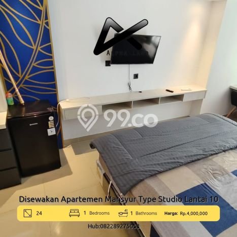 Apartemen Disewakan Terjangkau 1 KT / 1 KM di Medan Sunggal, Medan Apartemen Disewakan Terjangkau 1 KT / 1 KM di Medan Sunggal, Medan