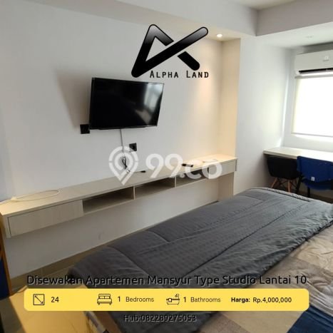 Apartemen Disewakan Terjangkau 1 KT / 1 KM di Medan Sunggal, Medan Apartemen Disewakan Terjangkau 1 KT / 1 KM di Medan Sunggal, Medan
