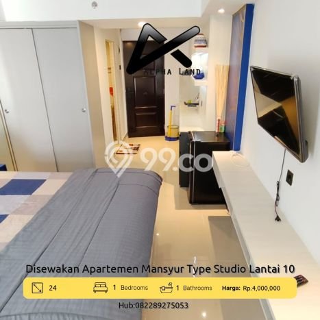 Apartemen Disewakan Terjangkau 1 KT / 1 KM di Medan Sunggal, Medan Apartemen Disewakan Terjangkau 1 KT / 1 KM di Medan Sunggal, Medan