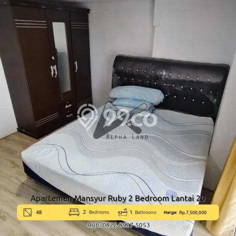 Ada Kamar Apartemen Murah Disewa di Medan Sunggal, Medan 2 BR Ada Kamar Apartemen Murah Disewa di Medan Sunggal, Medan 2 BR