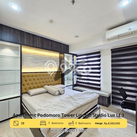 Hunian Apartemen Disewakan Terjangkau 28m2 di Medan Barat, Cocok untuk Tempat Tinggal Anda Hunian Apartemen Disewakan Terjangkau 28m2 di Medan Barat, Cocok untuk Tempat Tinggal Anda
