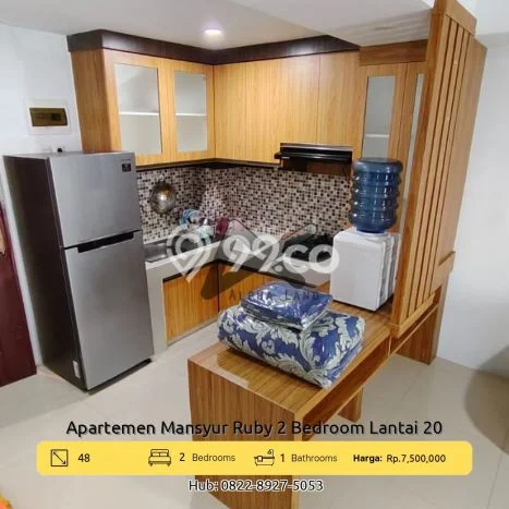 Ada Kamar Apartemen Murah Disewa di Medan Sunggal, Medan 2 BR Ada Kamar Apartemen Murah Disewa di Medan Sunggal, Medan 2 BR