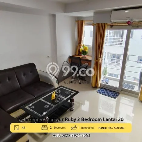 Ada Kamar Apartemen Murah Disewa di Medan Sunggal, Medan 2 BR Ada Kamar Apartemen Murah Disewa di Medan Sunggal, Medan 2 BR
