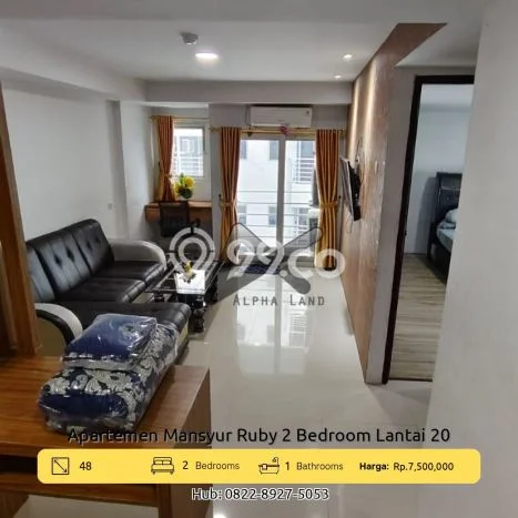 Ada Kamar Apartemen Murah Disewa di Medan Sunggal, Medan 2 BR Ada Kamar Apartemen Murah Disewa di Medan Sunggal, Medan 2 BR