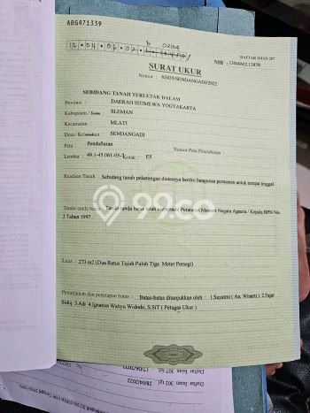 Tanah Kosong Dijual di Sleman dengan Area 273m2 Tanah Kosong Dijual di Sleman dengan Area 273m2