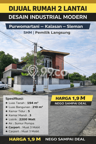 Hunian Cantik Minimalis Lb 210m2 di Kalasan, Sleman Hunian Cantik Minimalis Lb 210m2 di Kalasan, Sleman