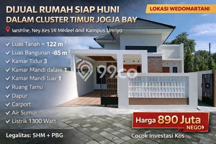 Rumah Modern 3 KT LT 122m2 di Maguwoharjo Rumah Modern 3 KT LT 122m2 di Maguwoharjo