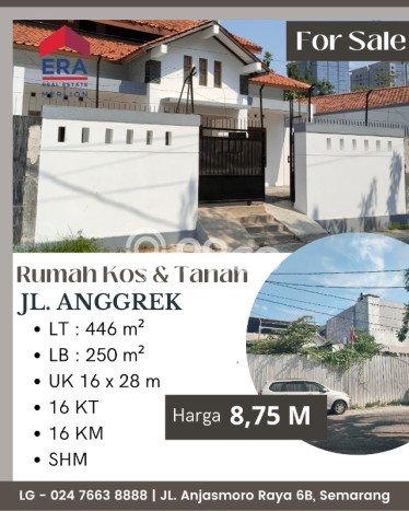 Rumah Kost Dijual di Semarang Tengah, Semarang, 16 KT, 16 KM, Bangunan 250m2 Rumah Kost Dijual di Semarang Tengah, Semarang, 16 KT, 16 KM, Bangunan 250m2