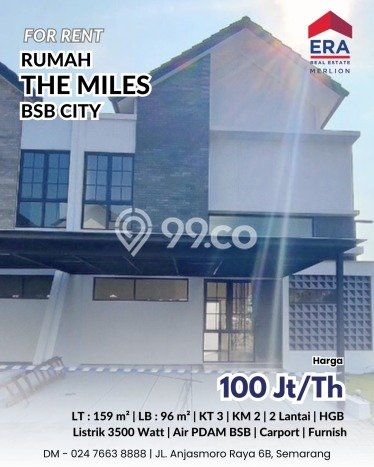Disewakan Rumah Murah di BSB City Semarang Punya 3 Kamar Tidur Disewakan Rumah Murah di BSB City Semarang Punya 3 Kamar Tidur