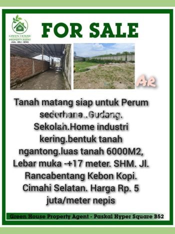 Dijual Tanah di Cimahi Selatan Cimahi Luas 6000m2 SHM Dijual Tanah di Cimahi Selatan Cimahi Luas 6000m2 SHM