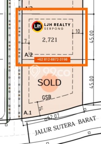 Tanah di Alam Sutera, Luas 2721m2m², Dekat Jalan Utama, Area Prospektif Tanah di Alam Sutera, Luas 2721m2m², Dekat Jalan Utama, Area Prospektif