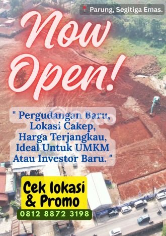 Area Ramai! Gudang Dijual di Parung untuk Bisnis Luas Bangunan 72m2 Area Ramai! Gudang Dijual di Parung untuk Bisnis Luas Bangunan 72m2