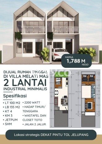 Jual Rumah Modern 3 KT di Villa Melati Mas, Tangerang Selatan Jual Rumah Modern 3 KT di Villa Melati Mas, Tangerang Selatan