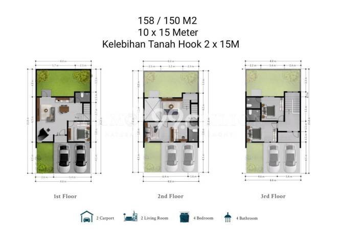Rumah Strategis Modern Lb 158m2 di Batam Kota, Batam Rumah Strategis Modern Lb 158m2 di Batam Kota, Batam