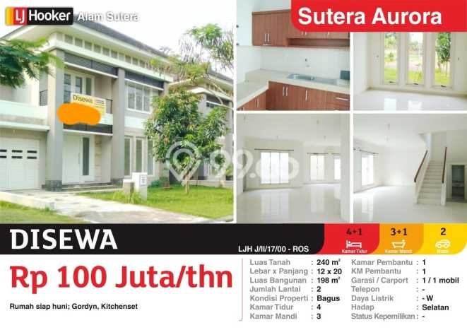 Rumah kawasan Alam Sutera, Dekat Pusat Kota, 3 KM, Luas 240m² Bangunan 198m² Rumah kawasan Alam Sutera, Dekat Pusat Kota, 3 KM, Luas 240m² Bangunan 198m²