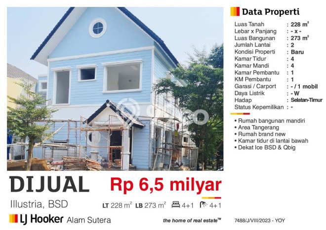 Rumah Impian dengan 4 Kamar Tidur di Kawasan Elite BSD, Tangerang Rumah Impian dengan 4 Kamar Tidur di Kawasan Elite BSD, Tangerang