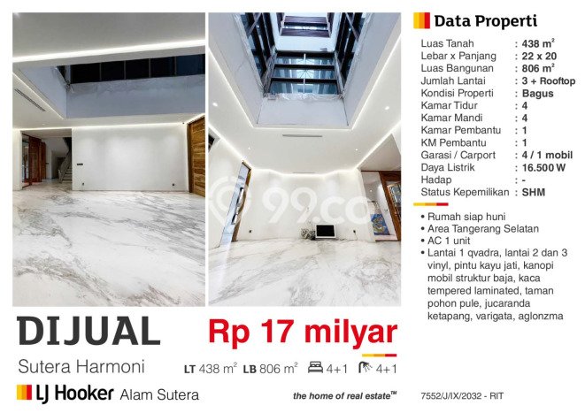 Rumah Ideal untuk Keluarga di Alam Sutera - 4 KT Rumah Ideal untuk Keluarga di Alam Sutera - 4 KT