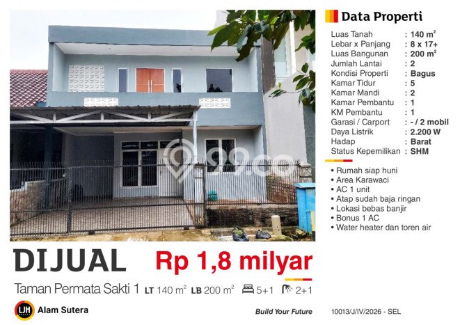 Dijual Cepat Rumah Bagus Siap Huni LB 200m2 di Karawaci, Tangerang Dijual Cepat Rumah Bagus Siap Huni LB 200m2 di Karawaci, Tangerang
