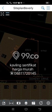 Kavling Tanah untuk Dijual di Sentul City, Bogor, Luas 930m2 Kavling Tanah untuk Dijual di Sentul City, Bogor, Luas 930m2