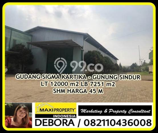Gudang Bagus LT 12000m2 LB 7251m2 Dijual di Gunung Sindur Bogor Gudang Bagus LT 12000m2 LB 7251m2 Dijual di Gunung Sindur Bogor