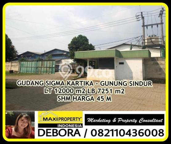 Gudang Bagus LT 12000m2 LB 7251m2 Dijual di Gunung Sindur Bogor Gudang Bagus LT 12000m2 LB 7251m2 Dijual di Gunung Sindur Bogor