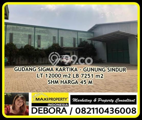 Gudang Bagus LT 12000m2 LB 7251m2 Dijual di Gunung Sindur Bogor Gudang Bagus LT 12000m2 LB 7251m2 Dijual di Gunung Sindur Bogor